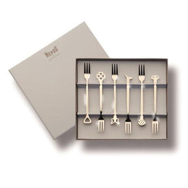Evento Stainless Steel Mini Forks Set of 6 in Gift Box