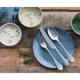 Dolce Vita 20-Piece Pewter Stainless Steel Flatware Set