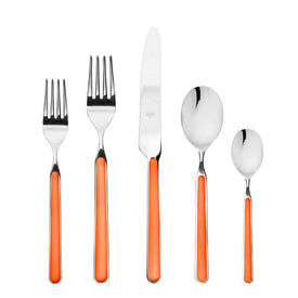 Fantasia Five-Piece Carota (Dark Orange) Flatware Set