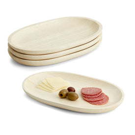 Provencal Collection Small Oval Wood Trays Set of 4
