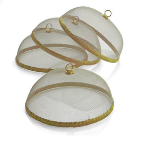 Gold Mesh Food Domes Set of 4