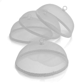 Silver Mesh Food Domes Set of 4