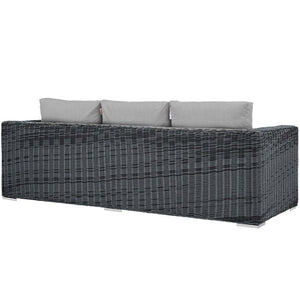EEI-1874-GRY-GRY Outdoor/Patio Furniture/Outdoor Sofas
