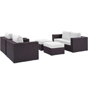 EEI-2158-EXP-WHI-SET Outdoor/Patio Furniture/Outdoor Sofas