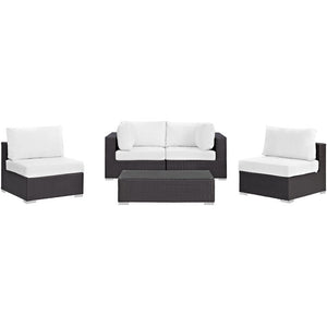 EEI-2163-EXP-WHI-SET Outdoor/Patio Furniture/Outdoor Sofas