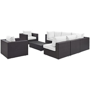 EEI-2203-EXP-WHI-SET Outdoor/Patio Furniture/Outdoor Sofas