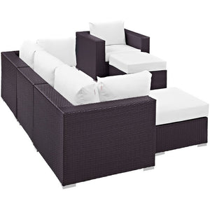 EEI-2207-EXP-WHI-SET Outdoor/Patio Furniture/Outdoor Sofas