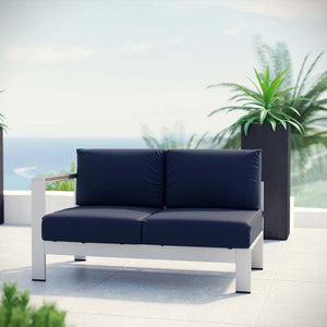 EEI-2265-SLV-NAV Outdoor/Patio Furniture/Outdoor Sofas
