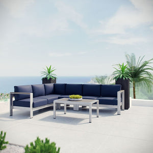 EEI-2557-SLV-NAV Outdoor/Patio Furniture/Outdoor Sofas