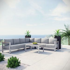 EEI-2561-SLV-GRY Outdoor/Patio Furniture/Outdoor Sofas