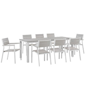 Maine Nine-Piece Outdoor Patio Dining Set