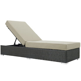Sojourn Outdoor Patio Sunbrella Chaise Lounge Chair - OPEN BOX