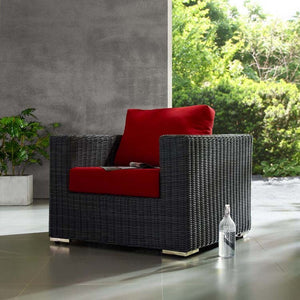 EEI-1864-GRY-RED Outdoor/Patio Furniture/Outdoor Chairs