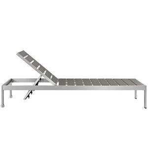 EEI-2247-SLV-GRY Outdoor/Patio Furniture/Outdoor Chaise Lounges