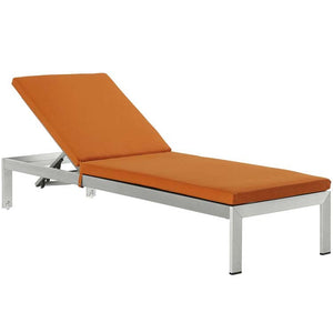 EEI-2738-SLV-ORA-SET Outdoor/Patio Furniture/Outdoor Chaise Lounges
