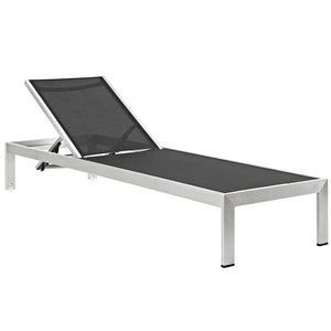 EEI-2738-SLV-TRQ-SET Outdoor/Patio Furniture/Outdoor Chaise Lounges