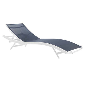 EEI-3300-WHI-NAV Outdoor/Patio Furniture/Outdoor Chaise Lounges