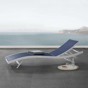 EEI-3300-WHI-NAV Outdoor/Patio Furniture/Outdoor Chaise Lounges