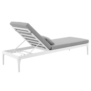 EEI-3301-WHI-GRY Outdoor/Patio Furniture/Outdoor Chaise Lounges