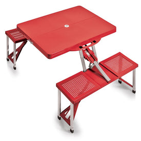 Picnic Table Portable Folding Table with Seats, Red