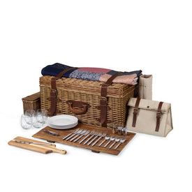 Charleston Picnic Basket, Natural Canvas