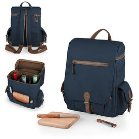 Moreno Three-Bottle Wine and Cheese Tote, Navy