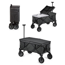 Adventure Wagon Elite Portable Utility Wagon with Table and Liner, Dark Gray