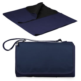Blanket Tote Outdoor Picnic Blanket, Navy with Black Lining