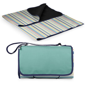 Blanket Tote Outdoor Picnic Blanket, St. Tropez Collection with Black Lining