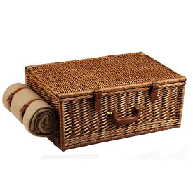 Dorset Picnic Basket for Four with Coffee Set & Blanket