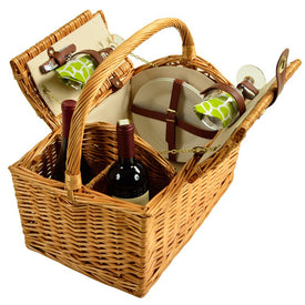Vineyard Willow Picnic Basket for Two