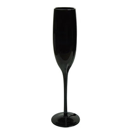 Midnight Black 6 Oz Champagne Flutes Set of 4