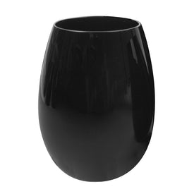 Midnight Black 22 Oz Tall Stemless Wine Glasses Set of 4