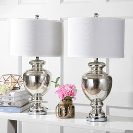 Morocco Two-Light Glass Lamp - Mercury