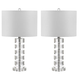 Frances Two-Light Table Lamps Set of 2 - Clear