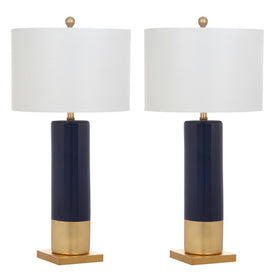 Dolce Two-Light Table Lamps Set of 2 - Navy/Gold