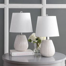 Kole Two-Light Table Lamps Set of 2 - White
