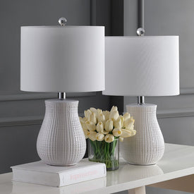 Dayton Two-Light Table Lamps Set of 2 - White