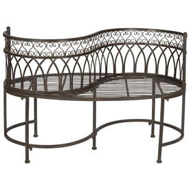 Lara Kissing Bench - Rustic Brown