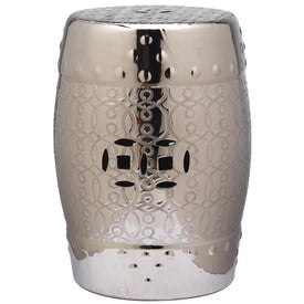 Lantana Garden Stool - Silver
