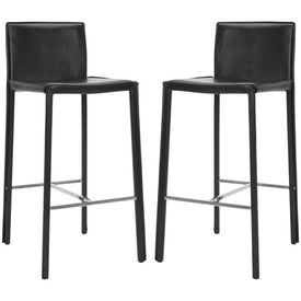Jason 30" Bar Stools Set of 2 - Black/Chrome
