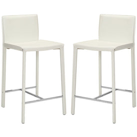 Jason 24" Counter Stools Set of 2 - White/Chrome