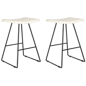 Akito A-Line Counter Stool Set of 2 - Cream/Black