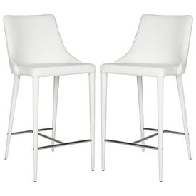 Summerset Counter Stool Set of 2 - White/Chrome
