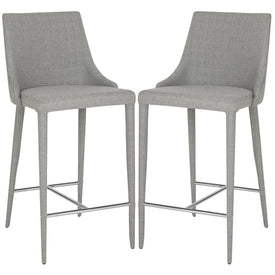 Summerset Counter Stool Set of 2 - Gray/Chrome