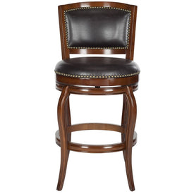 Pasquale Swivel Bar Stool - Walnut/Brown