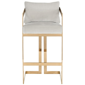 Taraji Velvet Bar Stool - Giotto Almond