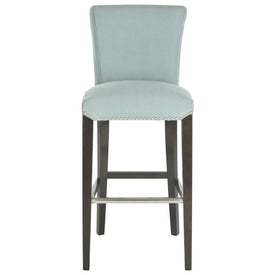 Seth Bar Stool - Sky Blue/Espresso