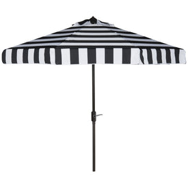 UV-Resistant Elsa Fashion Line 9 Ft Auto Tilt Umbrella - Black/White