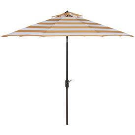 UV-Resistant Iris Fashion Line 9 Ft Auto Tilt Umbrella - Orange/White